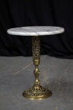 Small Brass Table w/ Marble Top
