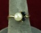 14k Gold Pearl & Gemstone Ring, Sz. 7, 4 Grams