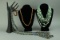 Amber Necklet, Bracelet; Glass Bead Necklaces, Polished Stone Jewelry