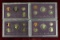 4 U.S. Mint Proof Sets; 1984, 1989, 1990, 1991