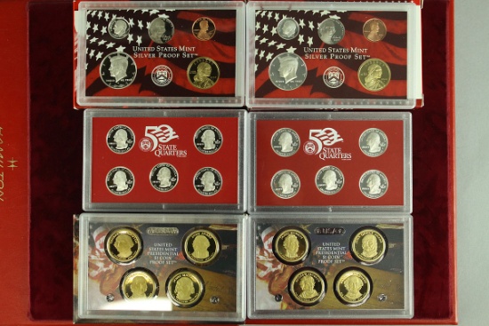 2 U.S. Mint Silver Proof Set; 2007 & 2008