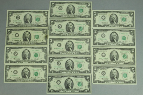 13 1976 $2 Federal Reserve Notes