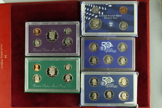 3 U.S. Mint Proof Sets (1992,1994,1999) + 1999 U.S. Mint Proof Quarter Set