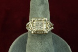 10k Gold Diamond Ring, Sz. 7, 6.1 Grams