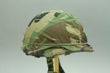 U.S. Military Helmet w/ Liner & Camo Cover