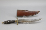 Large Middle Eastern Style Knife w/ Sheaf