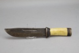 Old Bowie Style Knife w/ Bone Handle