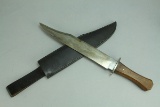 Large Bowie Style Knife w/ Wood Handle