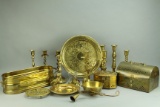 Large Assortment of Brass & Brass Finished Items.