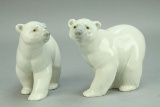 2 Llardro Porcelain Polar Bears, Spain