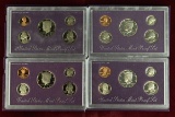 4 U.S. Mint Proof Sets; 1989,, 1990, 1991, 1992