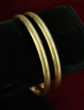 14k Gold Bangle Bracelets, 13.7 Grams