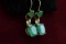 14k Gold Emerald Drop Earrings