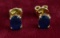 18k Gold Sapphire Earrings