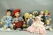 Assortment of Dolls, Plush Animal, Animated Mrs. Claus