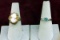 10K Gold Cameo & Blue Stone Rings, Sz. 7, 4.4 Grams