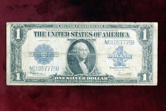 1923 $1.00 US Large Size Silver Certificate (horse blanket)