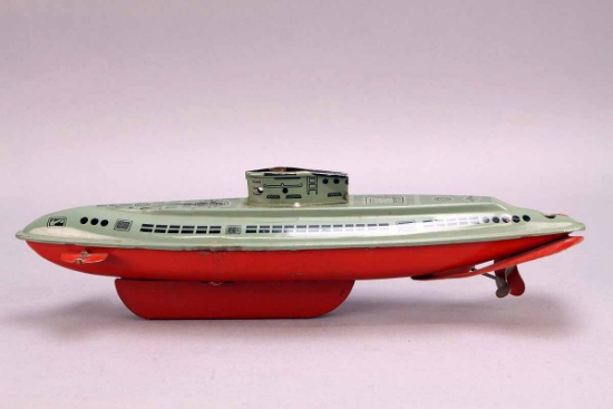 Wolverine Tin Litho  Wind Up Submarine, Ca. 1950's