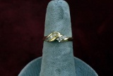 10k Gold & Diamond Ladies Ring, Sz. 5, 2 Grams