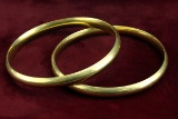 14k Gold Bangle Bracelets, 19.6 Grams