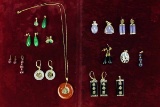 Asian Style Pendants, Earrings, Chains - 14k Settings & Chain