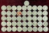 46 1964 Washington Silver Quarters; various mints