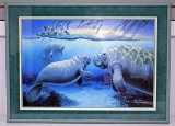 Sherry Vintson Limited Edition Sea Manatee Print, Ca. 1992