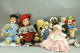 Assortment of Dolls, Plush Animal, Animated Mrs. Claus