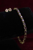 14k Gold Bracelet & Earring Set