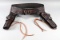 Western Style Leather Gun Belt - Dual Holsters
