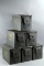 6 Empty Military Ammo Cans