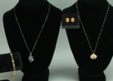 10k Gold Pendants, Bracelet, Earrings - 19.1 Grams