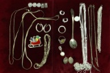 Assorted Silver Items - Sterling & .925: Rings, Necklaces, 1 Gram Canadian