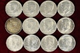 12 1964 Kennedy 90% Silver Half Dollars