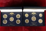 1999 20K Gold Plated State Quarter Set & 2000 5-Coin Gold Plated Year Set