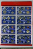 4 US Mint Proof Sets; 1999,2000,2001,2002
