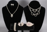 Rhinestone Jewelry - Vintage Costume: Necklace, Bracelet, Earrings & More