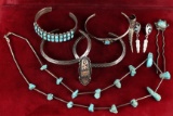 Southwest Silver & Turquoise Jewelry: Bracelets, Necklaces, Earrings