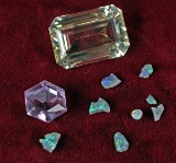 Assorted Gem Stones:  Citrine, Amethyst, Opal