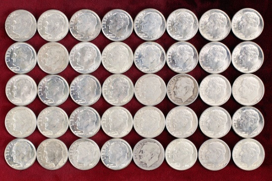 40 - Roosevelt Silver Dimes various dates/mints