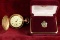 Small Hunter Case Pocket Watch & 10k Service Pin