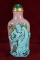 Chinese Peking Glass  Snuff Bottle w/ Applied Figures