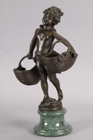 Bronze "Girl with Baskets" - Moreau