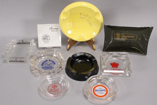 Promotional Ash Trays - Clift, San Francisco; Olympia Beer, New Orleans & More