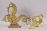 Old Brass Venetian Gondola Sea-Horses