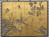 Asian Inlaid Plaques - Birds & Blossoms