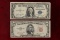 1935-D Blue Seal Silver Certificate & 1953-C $5 Red Seal Note