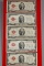 1-1928-F + 4-1928-G $2 Red Seal Notes