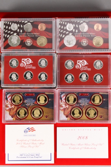 2 U.S. Mint Silver Proof Sets; 2007,2008