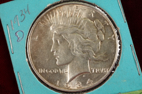 1934-D Peace Silver Dollar